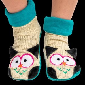 Lazy One Woodland Slippers Owl Small KIDS 4-9 Shoe